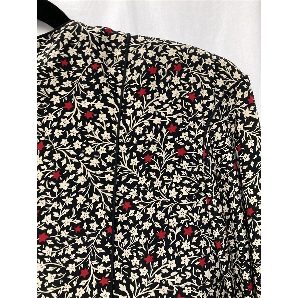 VTG Maggy London by Jeannene Booher Silk Front Button Floral Dress - Sz 10 - Picture 10 of 15